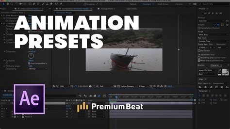 Make A Slideshow With Animation Presets In After Effects Premiumbeat Com Youtube