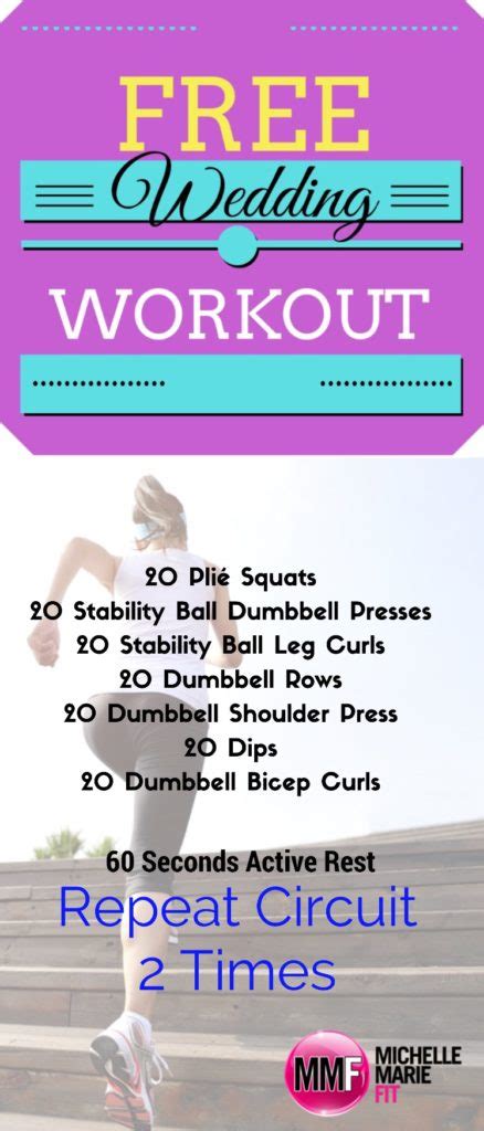 Free Wedding Workout Michelle Marie Fit