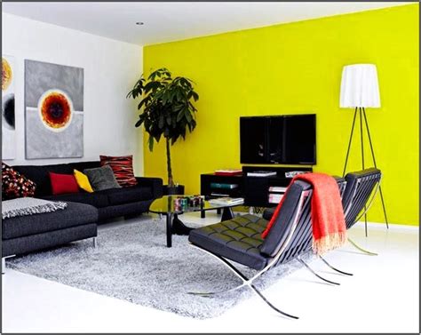 Living Room Yellow Accent Wall Living Room Home Decorating Ideas