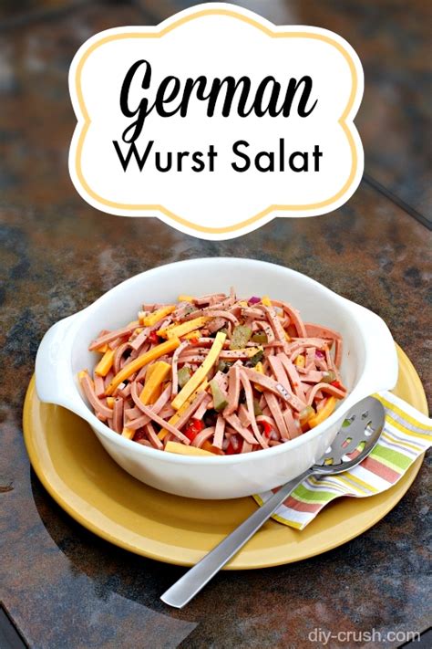 It's all about the ingredients here. German Wurst Salat (Bologna Salad) Recipe - DIY Crush