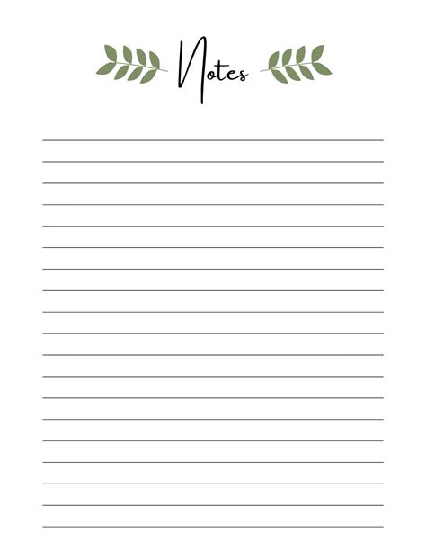 Notes Page Printable Printable Page For Notes Lined Note Paper Lined