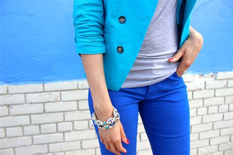 Styling Cobalt Blue Pants The Style Contour