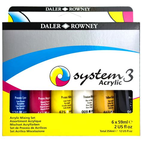 Daler Rowney System3 Acrylic Colour Mixing Set Cowling And Wilcox Ltd