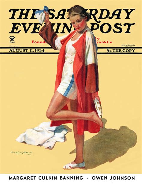 An Advertisement For The Saturday Evening Post Featuring A Young Woman