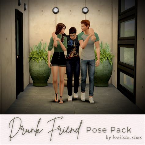Kreiistns Sims 4 Poses — Drunk Friend Drinking Pose