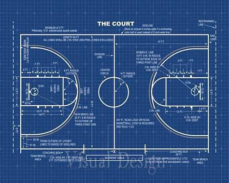 This Is A Print Of A Basketball Court Diagram The Diagram Has Been