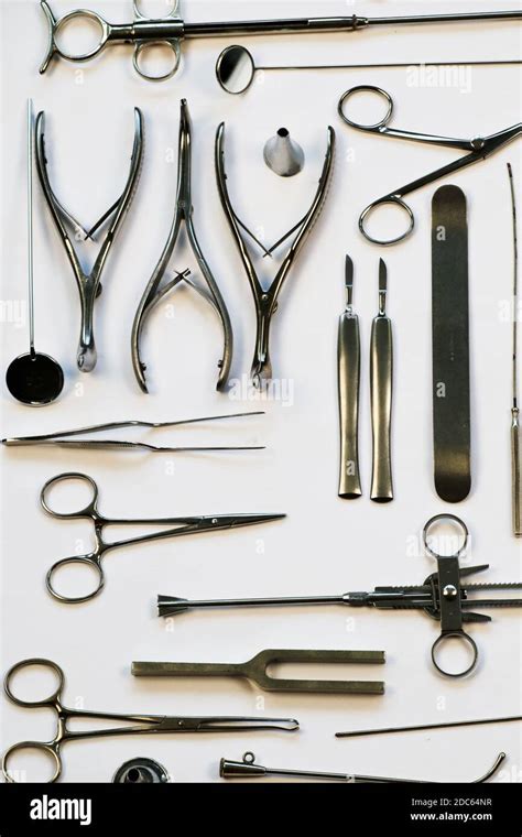 Otolaryngology Tools Medical Instruments For Ent Specialist Stock