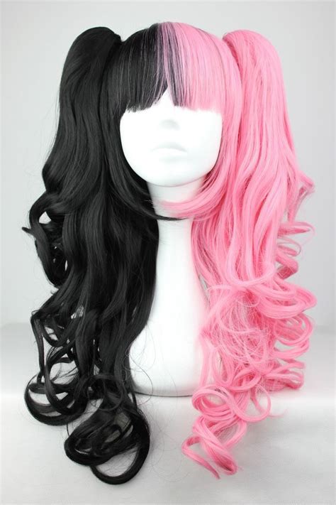 Pink lace front wigs for women long wavy synthetic hair wig soft lace wig with natural hairline glueless heat resistant fiber hair for women (pastel pink) 4.6 out of 5 stars. 70cm/60cm Long Pink and Black Mixed Beautiful lolita wig ...