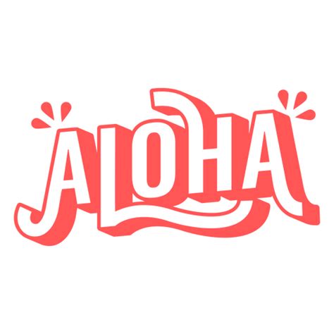 Diseños PNG de aloha para camisetas Merch
