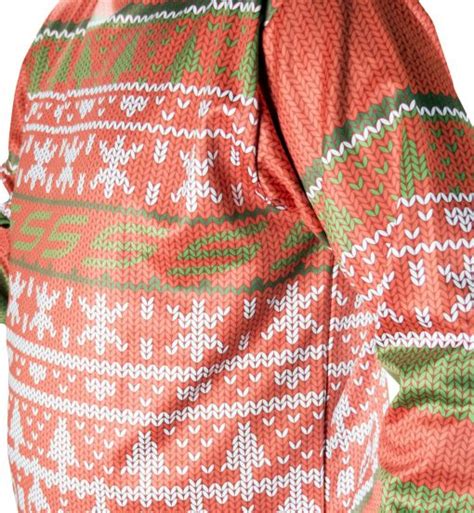 Ugly Christmas Sweater Red Pine Flakes Social Paintball