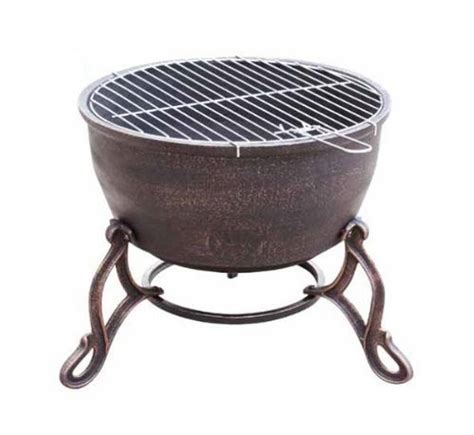 Cast Iron Garden Fire Bowl And Bbq Grill By Garden