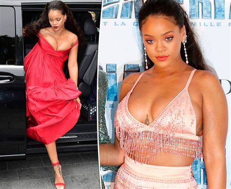 Rihanna Flashes More Than Cleavage As She Goes Braless In See Through Lace Dress Daily Star