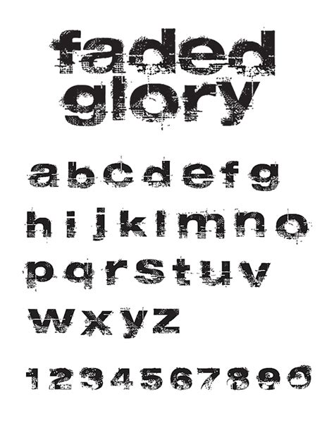 Hellofont Vector Fonts Faded Glory