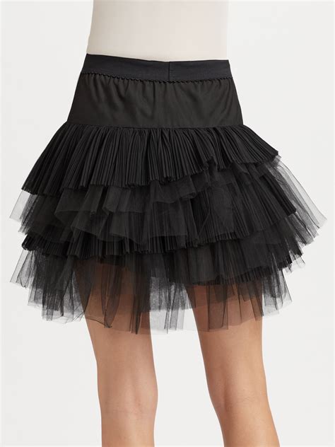 Lyst Bcbgmaxazria Tiered Tulle Skirt In Black