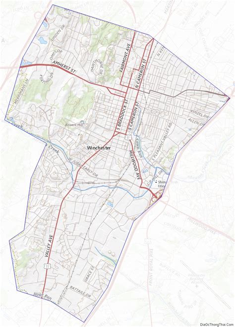 Map Of Winchester Independent City Virginia Địa Ốc Thông Thái
