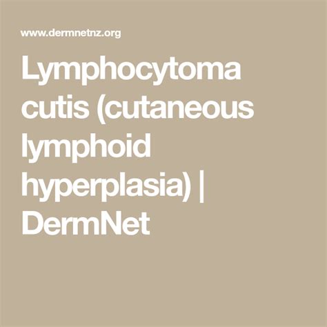 Lymphocytoma Cutis Cutaneous Lymphoid Hyperplasia Dermnet Crystal