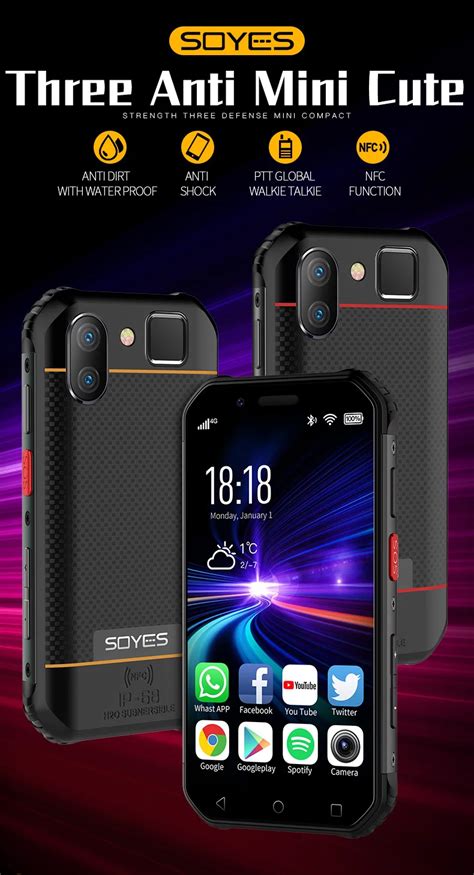 Newest Soyes S10 Waterproof Mini Smartphone Walkie Talkie Nfc 3gb 32gb