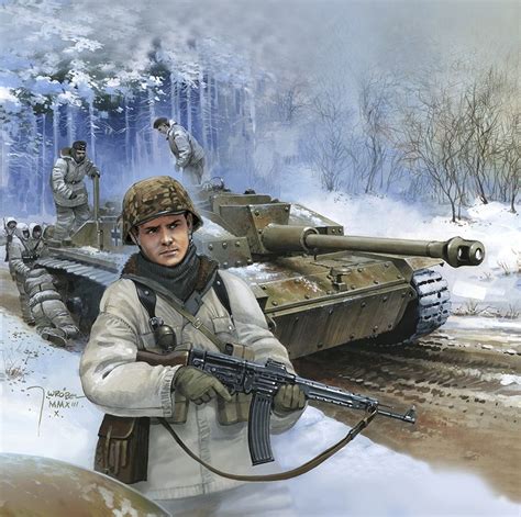German Tank In Russia Military Illustration Military