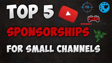 5 Best Sponsors For Small Youtube Channels Youtube