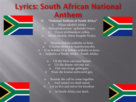 Ppt The South African National Anthem Powerpoint Presentation Id