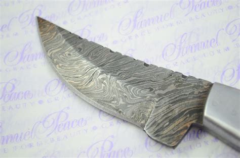 Full Scale Tang Damascus Steel Skinner Olive Wood Scales 35″ Blade