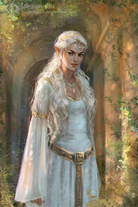 Deviantart Female Hobbit Галадриэль Galadriel By Icedwingsart On