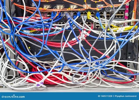 Bangkok Thailand June 25 2019 The Cable Network In Server Room A