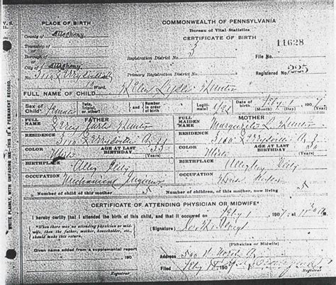 From Maine To Kentucky Grandmothers Birth Certificate Pennsylvania
