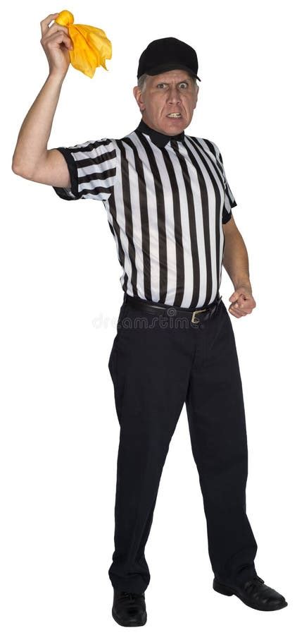 Funny Nfl Football Referee Or Umpire Penalty Flag Isolated Stock
