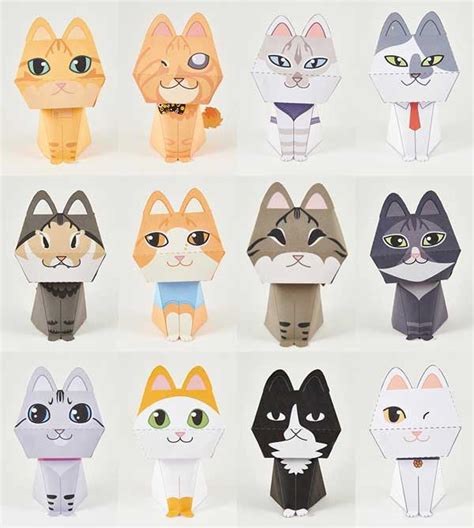 The Purring Quest Lots Of Cat Paper Toys Free Templates Download