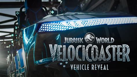 First Look Jurassic World Velocicoaster Ride Vehicle Youtube