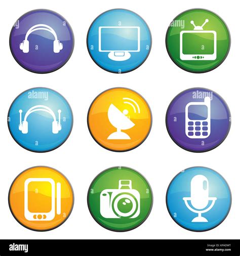 Communication Icons Set Stock Photo Alamy