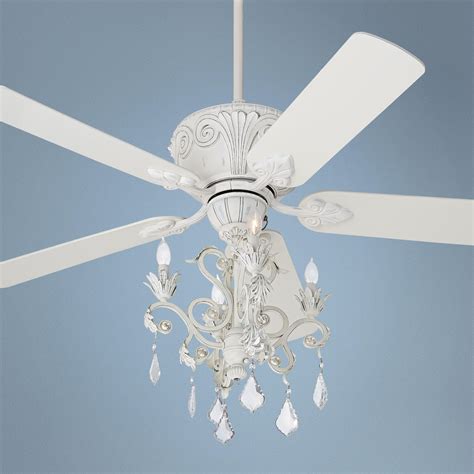 Fanimation zonix white outdoor ceiling fan with optional downlight the white energy star contemporary style zonix o. Casa Deville™ Rubbed White Chandelier Ceiling Fan ...