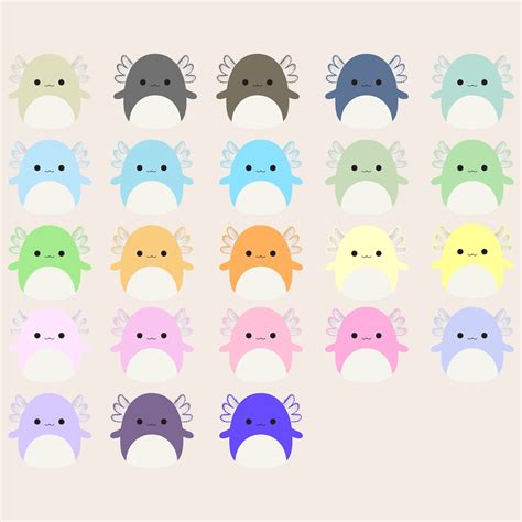 20 Axolotl Squishmallows PNG Clipart Images With Transparent