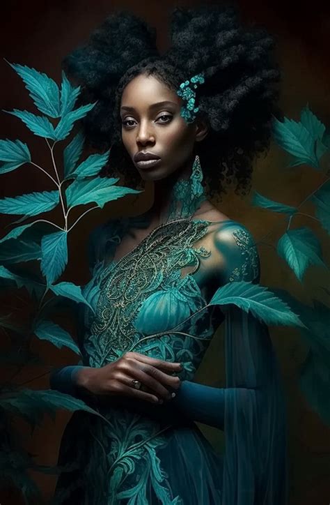 Black Women Art Beauty Portrait Divine Feminine Fashion Sketches