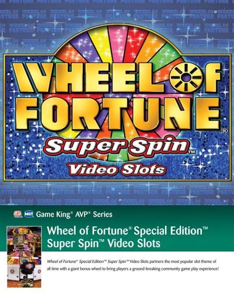 Wheel Of Fortune® Special Edition™ Super Spin™ Video