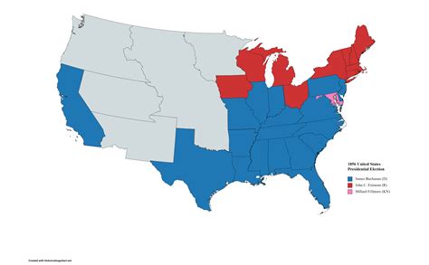 Results By State 1856 United States Presidential Election Happy