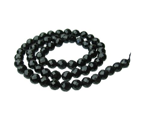 Black Onyx Faceted Round Beads 6mm Strand My Beads