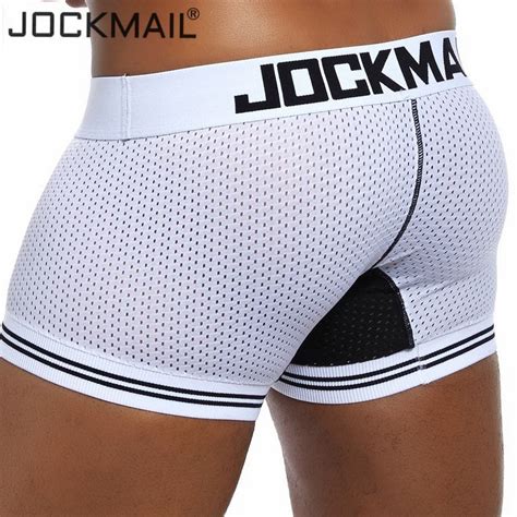jockmail brand underwear boxer men breathable mesh men s boxers male underpants sexy panties