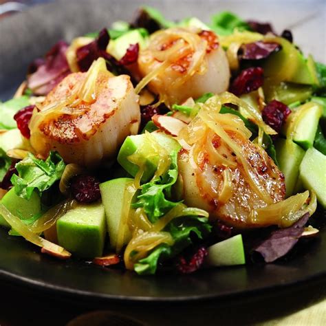 Grilled Sea Scallops With Avocado And Apple Salad Chef Cordero
