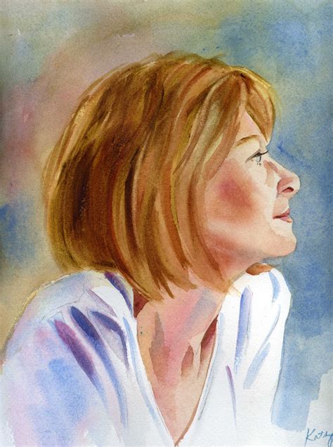 Kathy Jurek Watercolor Self Portrait