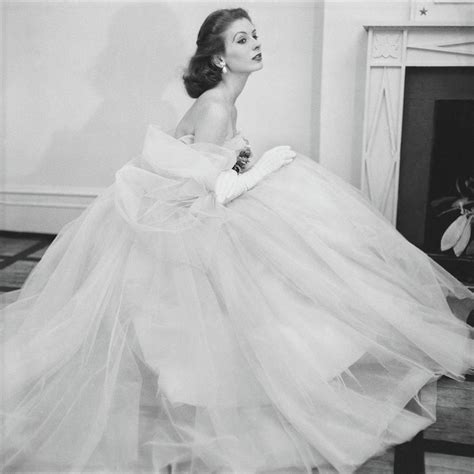 Suzy Parker Wearing A White Tulle Gown By Frances Mclaughlin Gill
