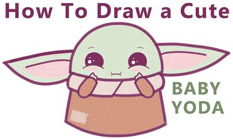 If you're doing a portrait, for example, draw a large circle for the head, ovals for the eyes, and a triangle for the nose. How to Draw a Cute Cartoon Baby Yoda (Kawaii / Chibi) Easy ...