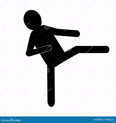 Kicking Man Stock Illustration Illustration Of Kung Japanese 5254615