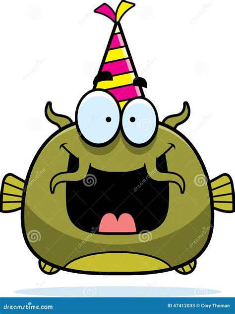 Cartoon Catfish Birthday Party Stock Vector Illustration Of Birthday