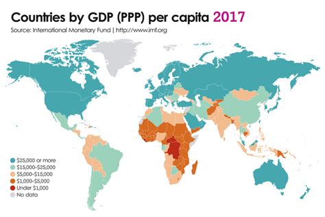 Countries By Gdp Per Capita 2017 Maps On The Web