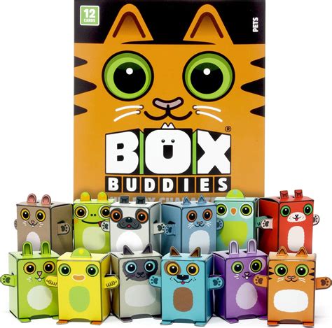 Box Buddies Pets Pack Of 12 Mini Box Animals Uk Toys And Games