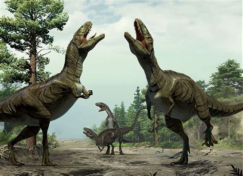 Dino trex from no wifi game in browser, a cute easter egg. Reconstruction of dinosaurs engaged in sexual display activity. (Lida Xing and Yujiang Han)