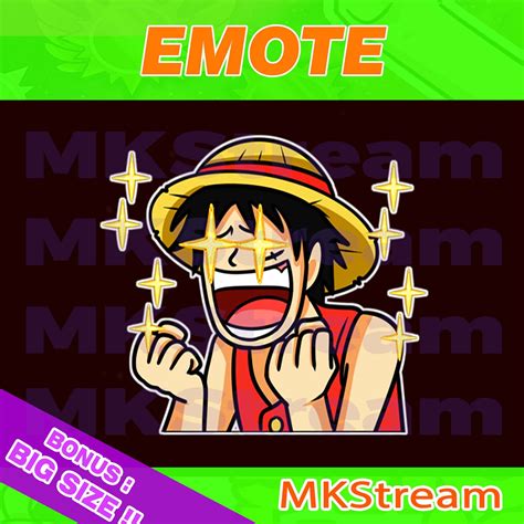 Artstation Twitch Emotes Luffy Excited Artworks