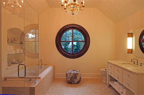 Frosted glass doors give the feeling warmth and open space. 40 Master Bathroom Window Ideas